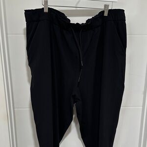 NWT lululemon athletica Women’s Black Track Joggers with Drawstring Waist Plus